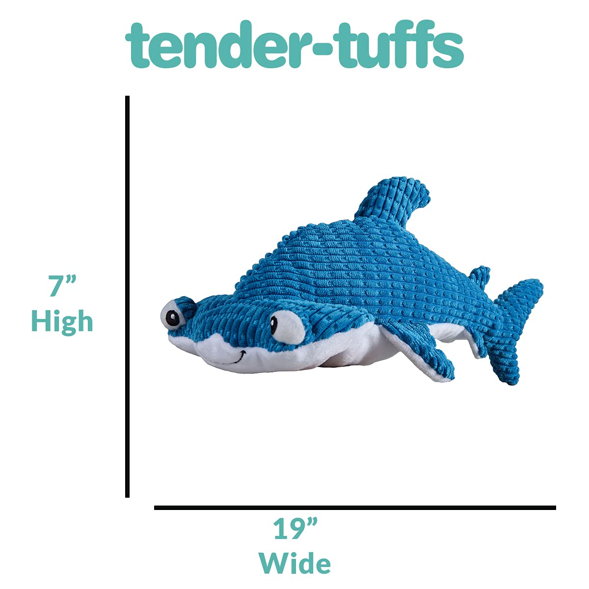 Snuggle Puppy Tender-Tuffs hammerhead care-ready plush, easy to clean after adventures.