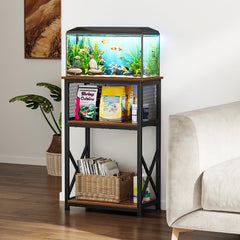 Snughome three-tier stand middle shelf stores food, nets, and treats for tidy care.