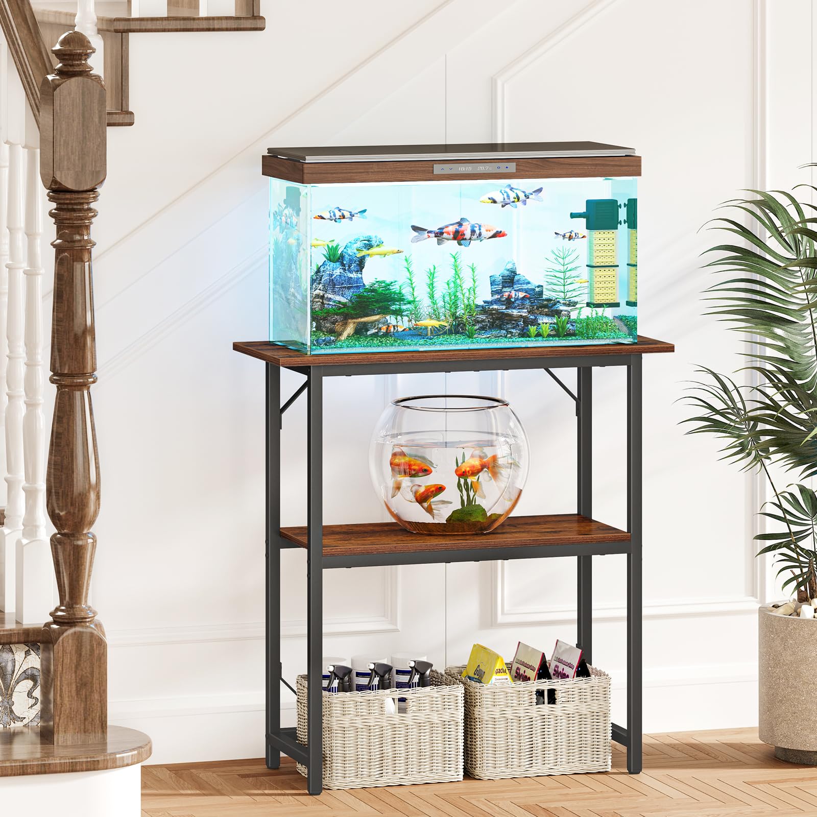 Snughome stand adjustable feet help level the unit on uneven floors.