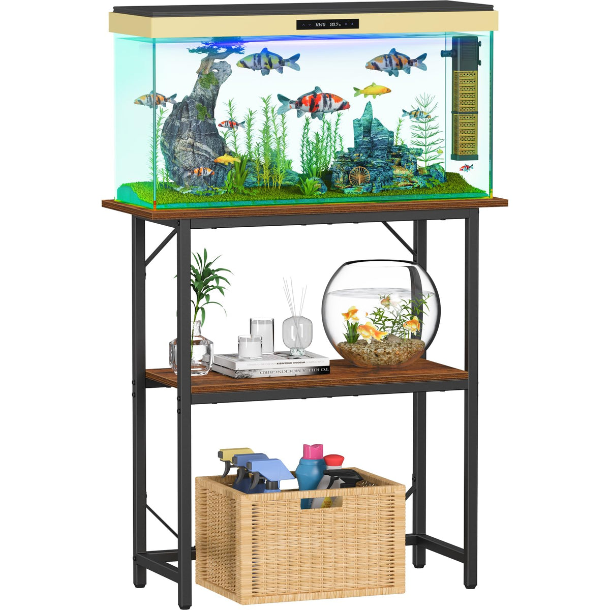 Snughome aquarium stand top view shows sturdy construction for 30-gallon support.