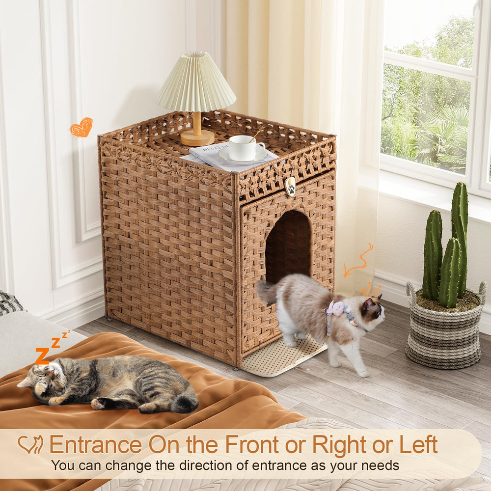 Snughome interior space highlights comfortable entry and private litter area