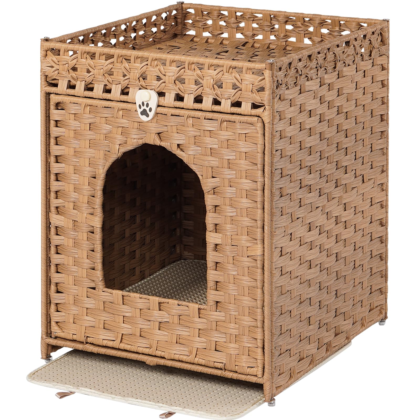 Snughome multi use enclosure serves as cat washroom and compact furniture