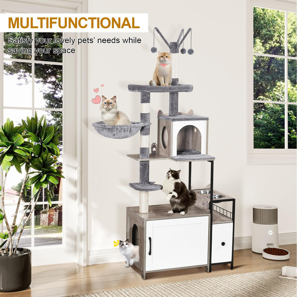 Snughome cat tree cat condo provides a cozy resting space for cats.