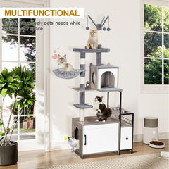 Snughome cat tree cat condo provides a cozy resting space for cats.
