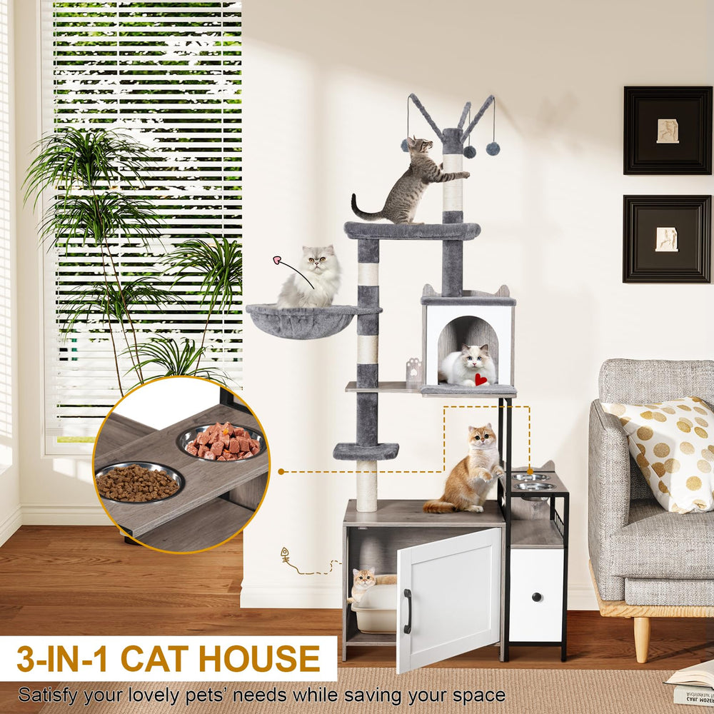 Snughome cat tree top platform offers a high perch for observation and play.