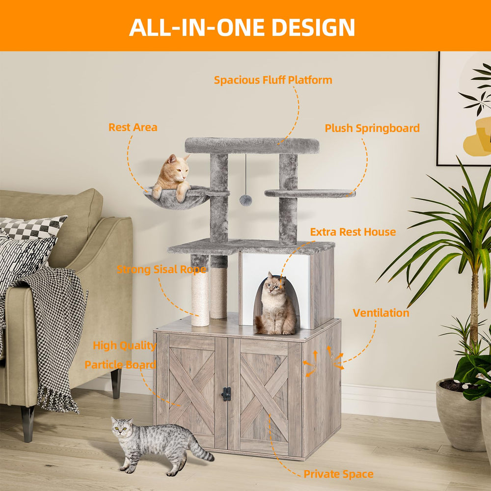 Snughome hidden washroom cabinet: discreet storage and convenient scoop access.