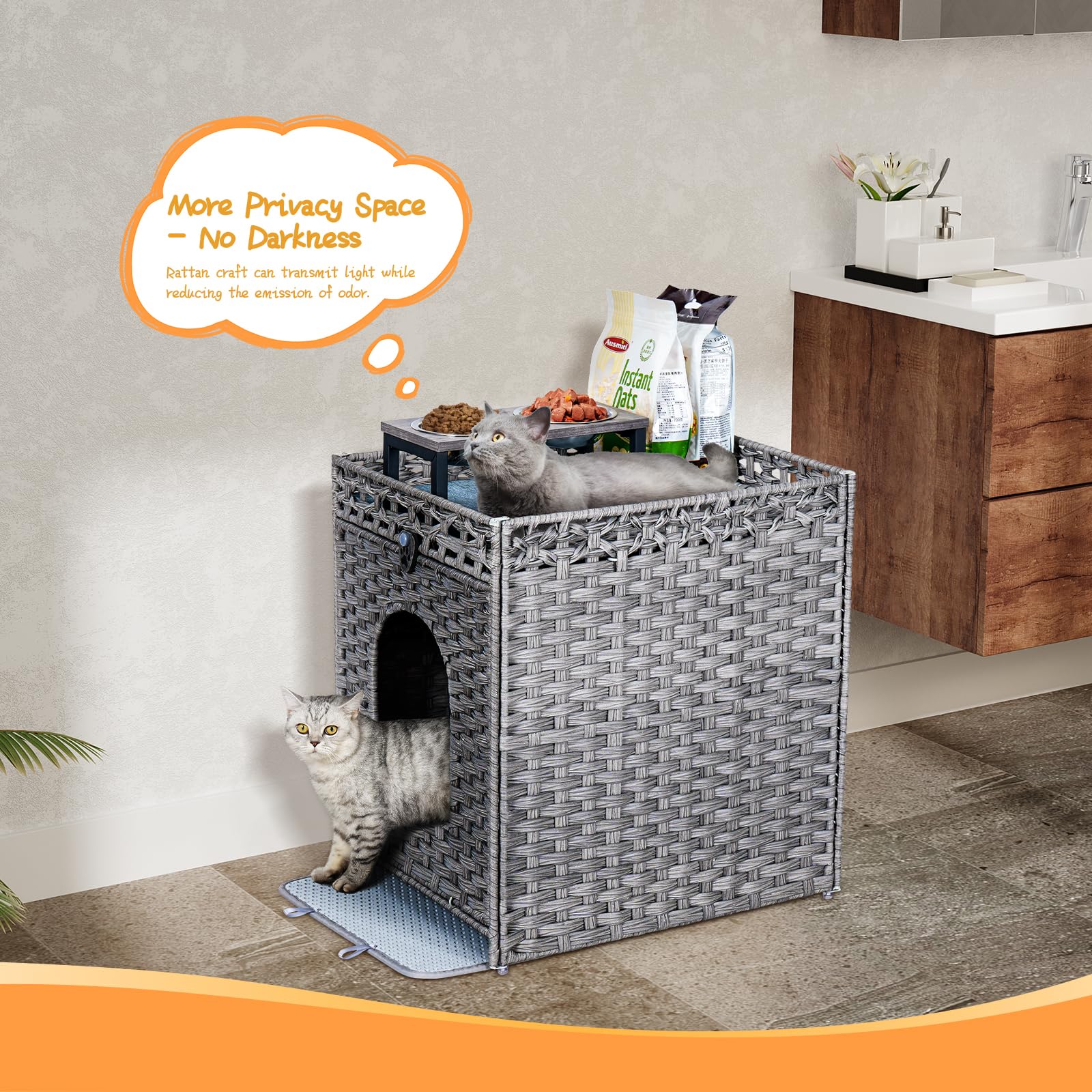 Snughome lightweight-stable structure provides secure housing for calm cats.