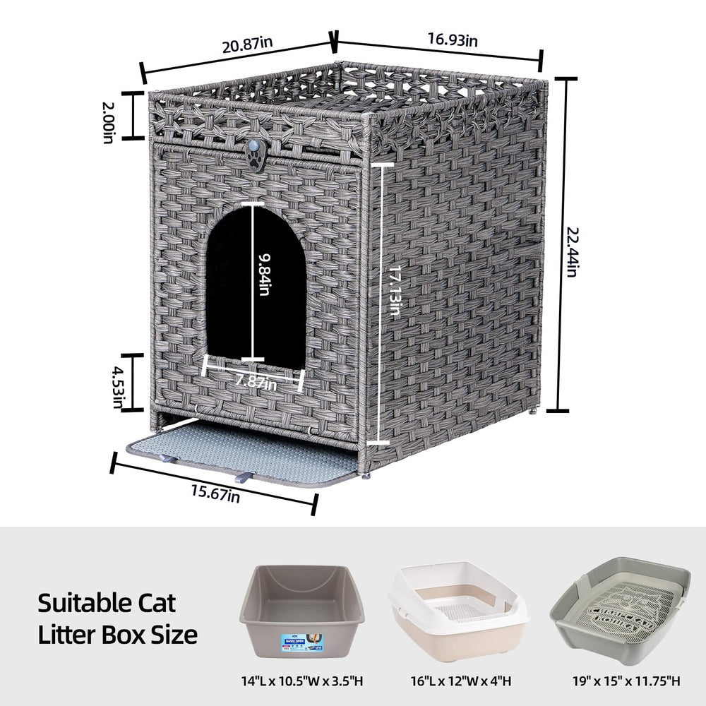Snughome litter mat traps litter and simplifies cleaning.