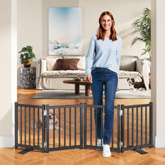 Snughome Short Dog Gate front view shows four-panel design for wide doorways.