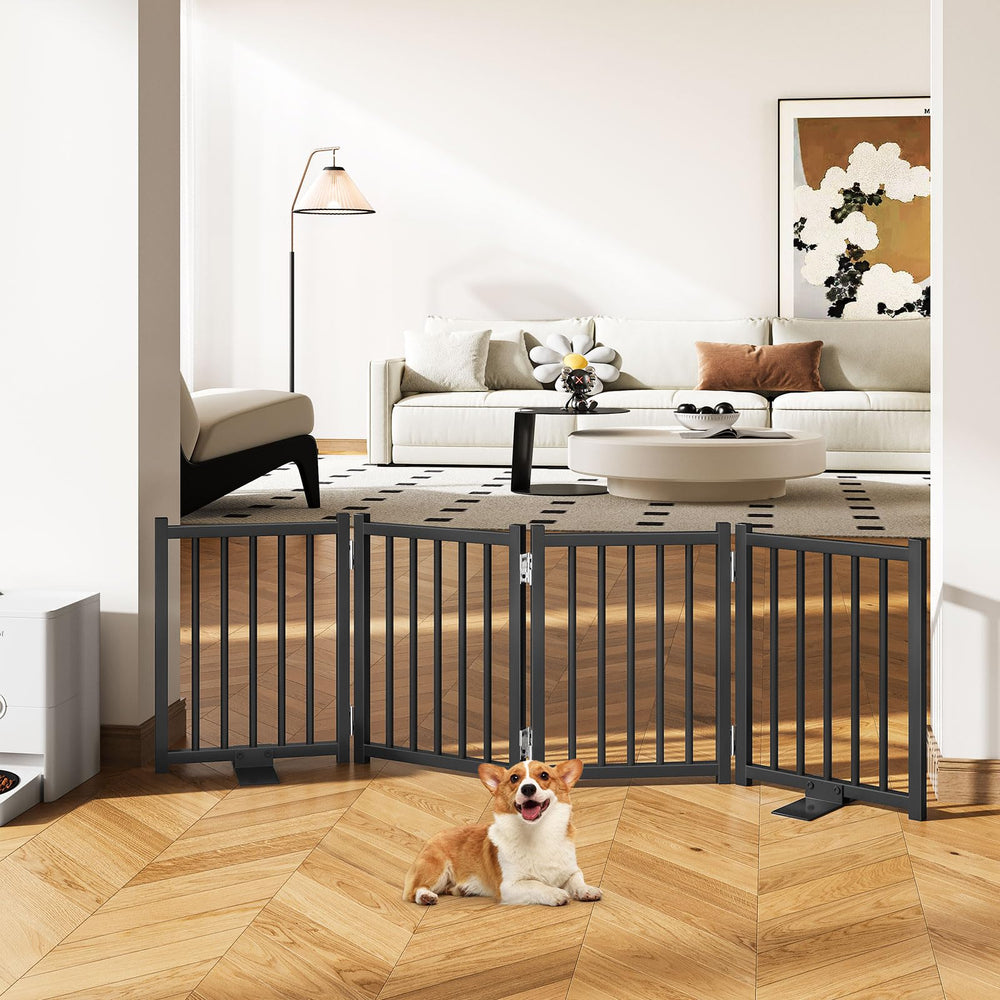 Snughome Short Dog Gate folded side view for compact storage.