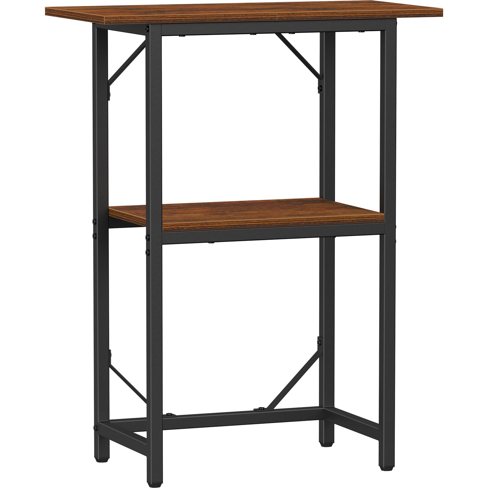 Snughome stand rustic brown finish enhances home aesthetics