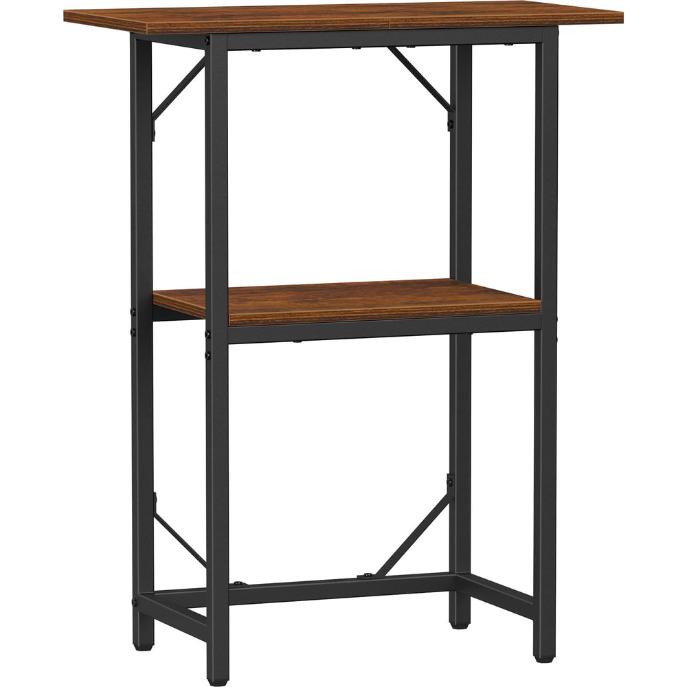 Snughome stand rustic brown finish enhances home aesthetics
