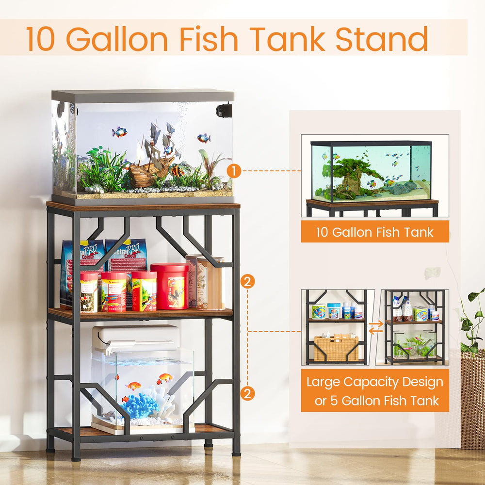 Snughome storage space keeping fish supplies organized and within reach.