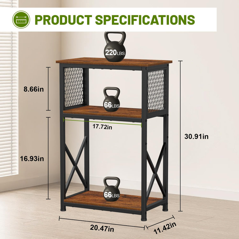 Snughome waterproof wood-metal stand underscores moisture resistance and durability.