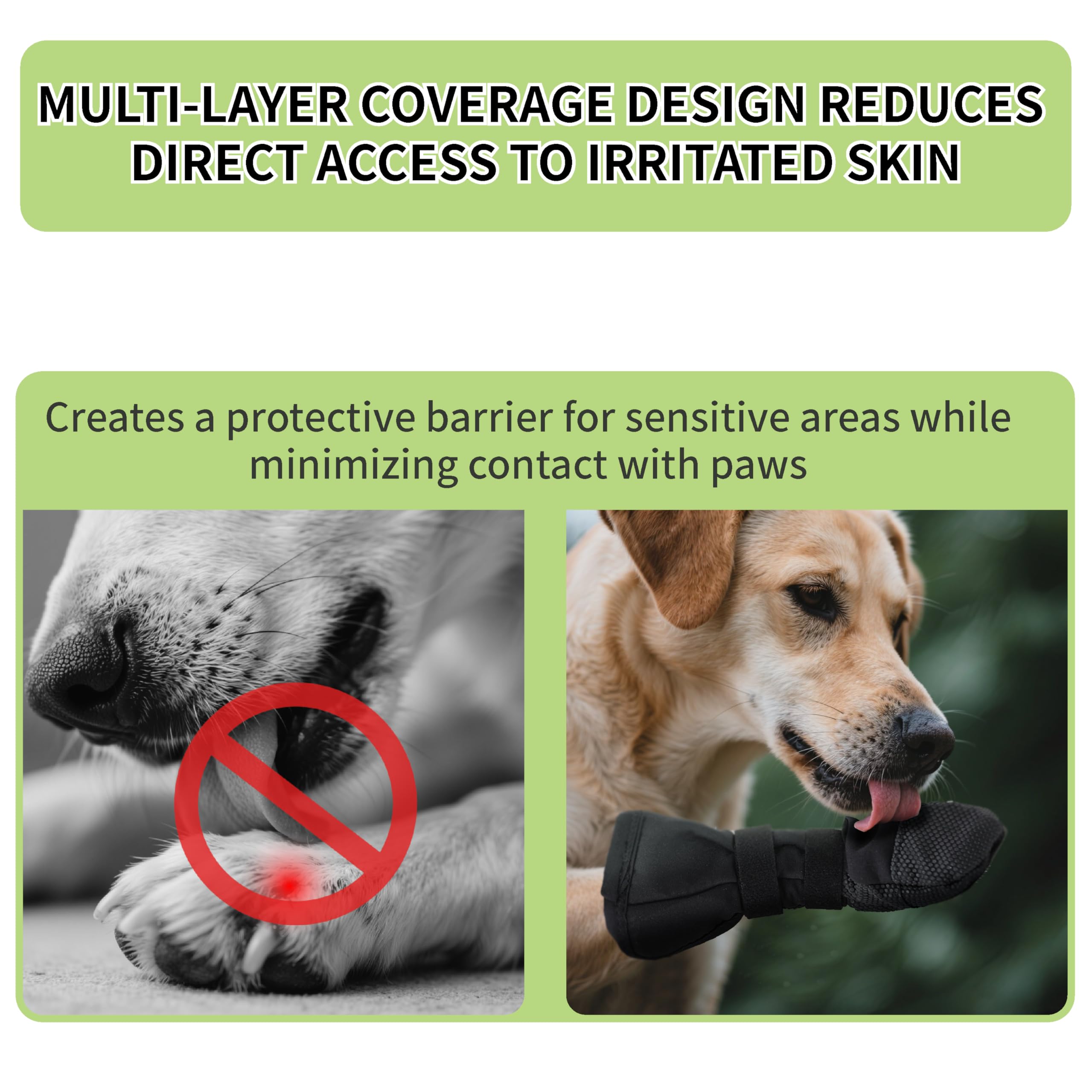 Snugrance paw boot self-adhesive strap ensures secure fit