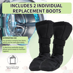 Snugrance paw boot with adjustable straps ensures secure, comfortable fit.