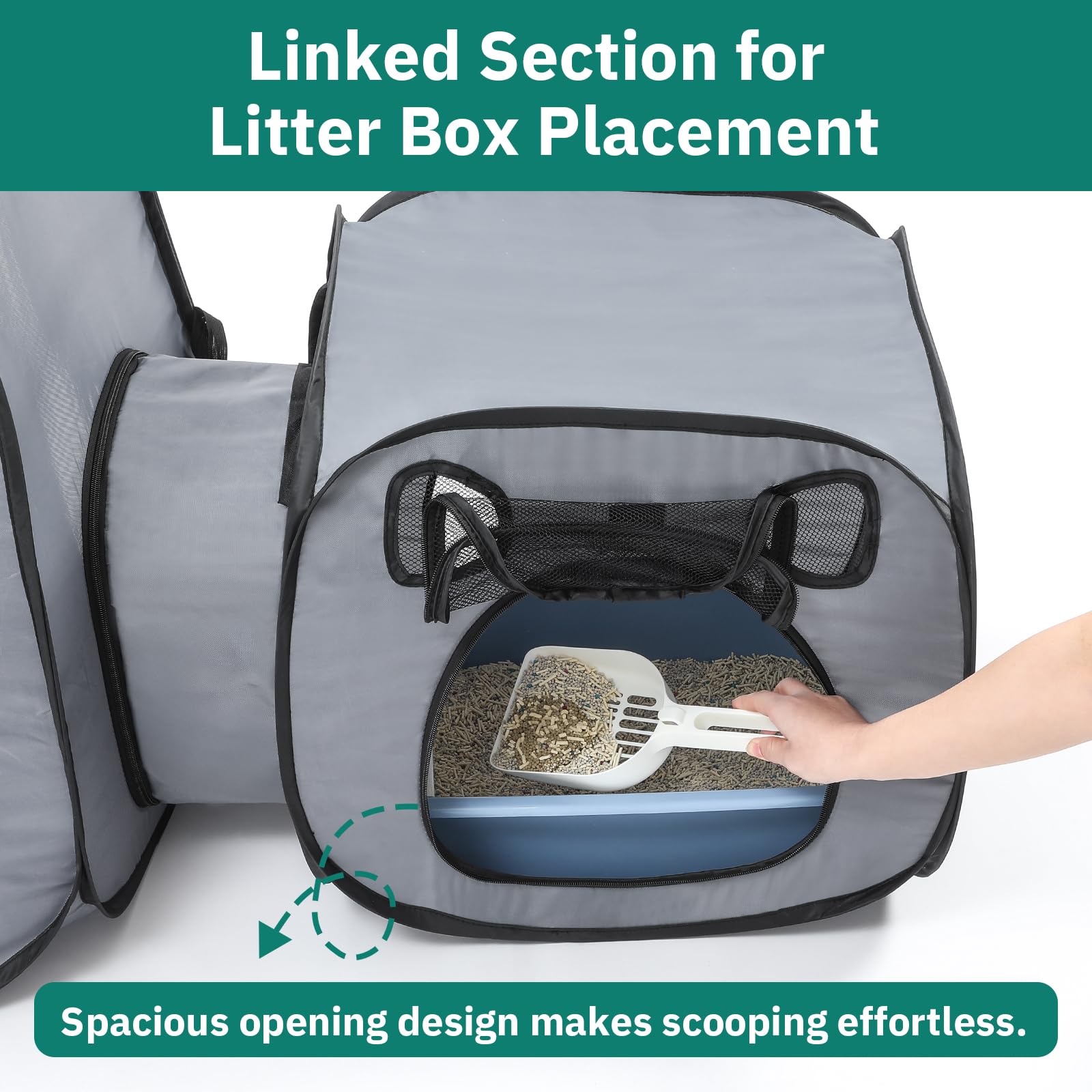 Snuvid Cat Playpen large play area with dimensions for lounging