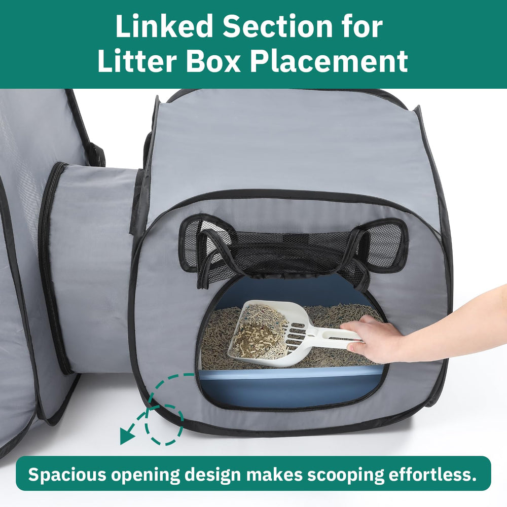 Snuvid Cat Playpen large play area with dimensions for lounging