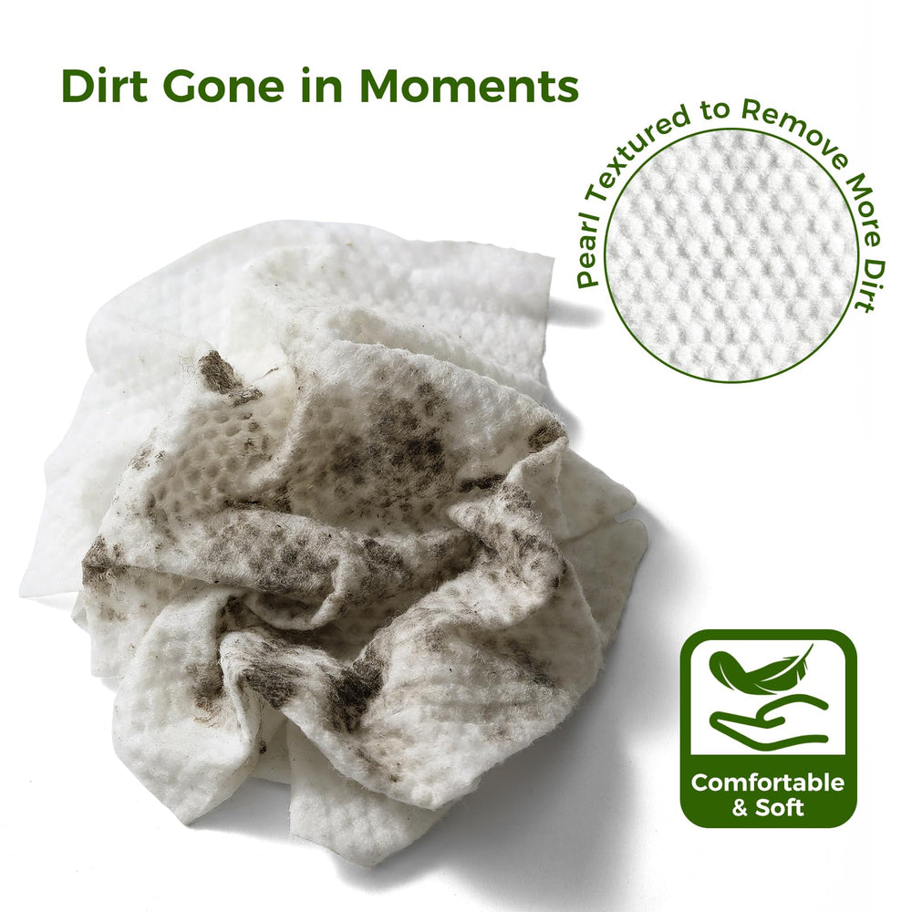 Snuvid moisturizing wipes with aloe, vitamin E, and chamomile—hydrates coat.