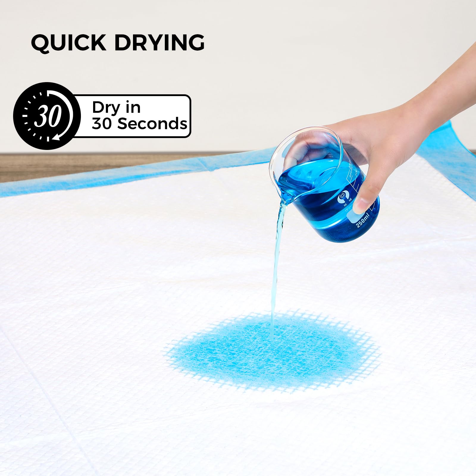 Snuvid waterproof backing provides a dry surface beneath the pad