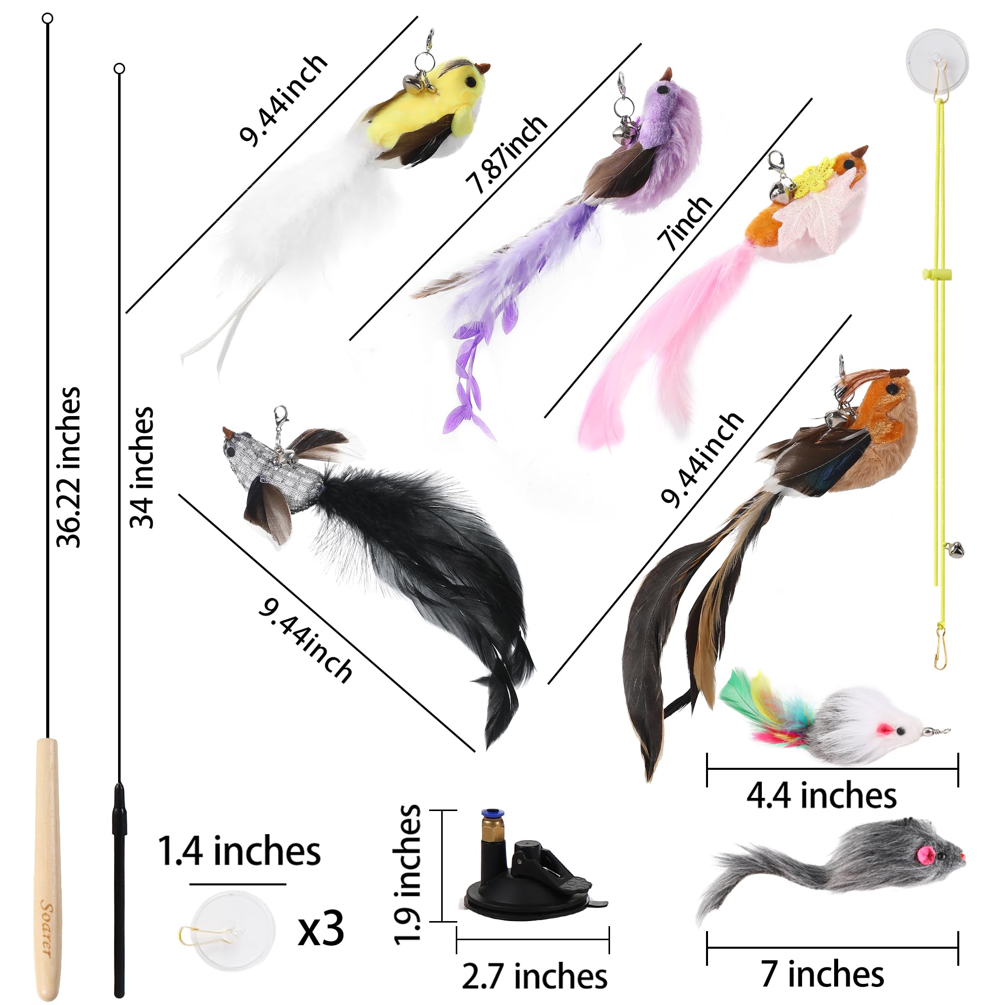 Soarer 7-piece replacement toy set offering varied gameplay options.