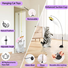 Soarer removable wand attachment for flexible play options with your cat.