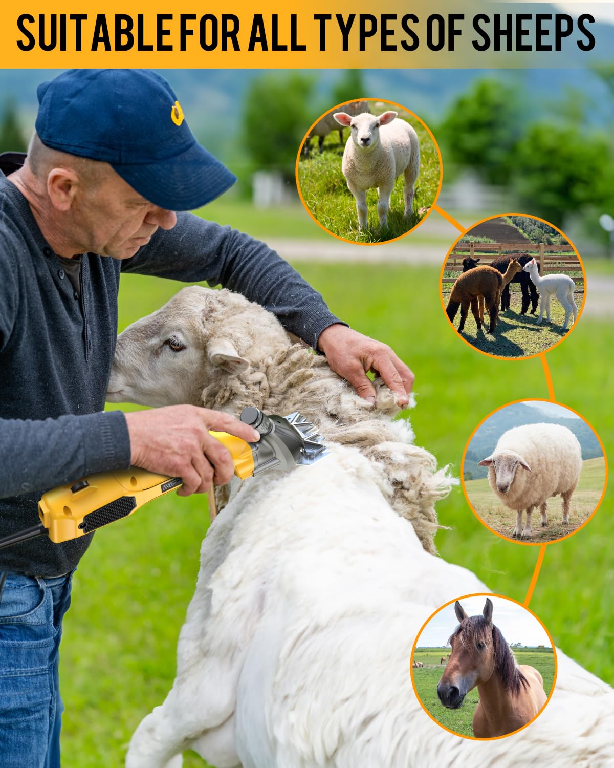 SOARFLY professional clipper kit ready for livestock grooming