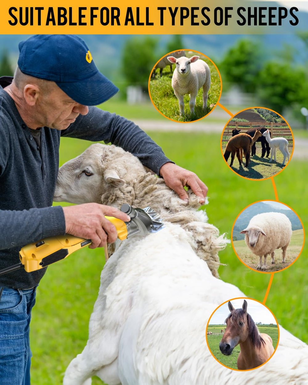 SOARFLY professional clipper kit ready for livestock grooming