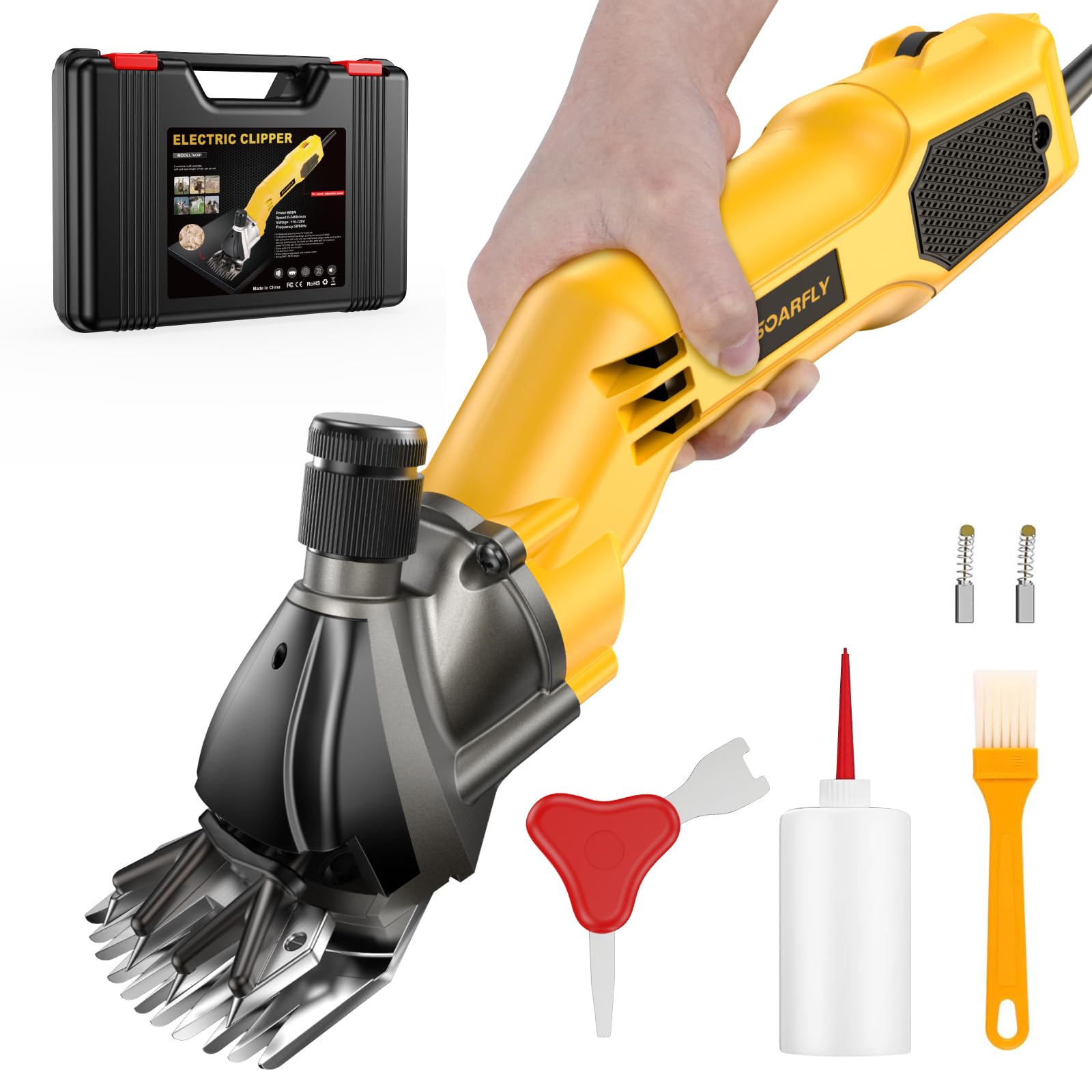 SOARFLY Sheep Shears with 600W motor for fast livestock grooming