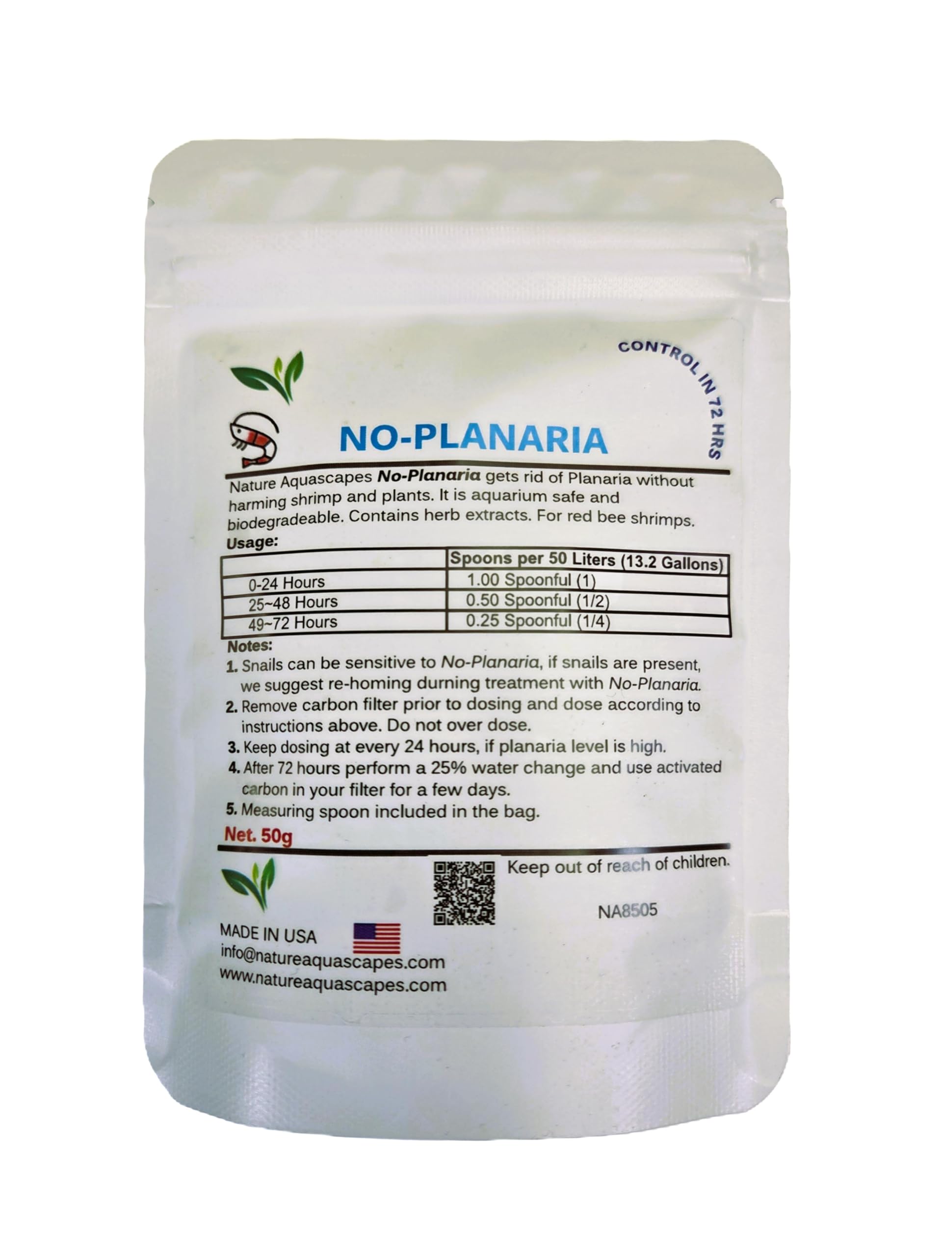 Sobaken Genchem No Planaria tank application for planaria and hydra control.