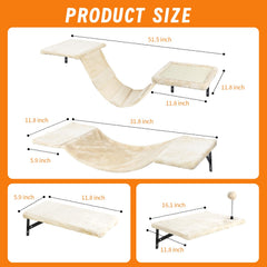 Sobly cat wall climber perches and bridge offer multiple lookout points for play and observation.