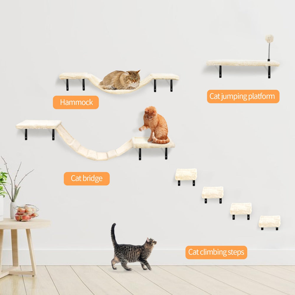 Sobly wood indoor cat furniture in dark grey blends with decor while supporting adventurous cats.