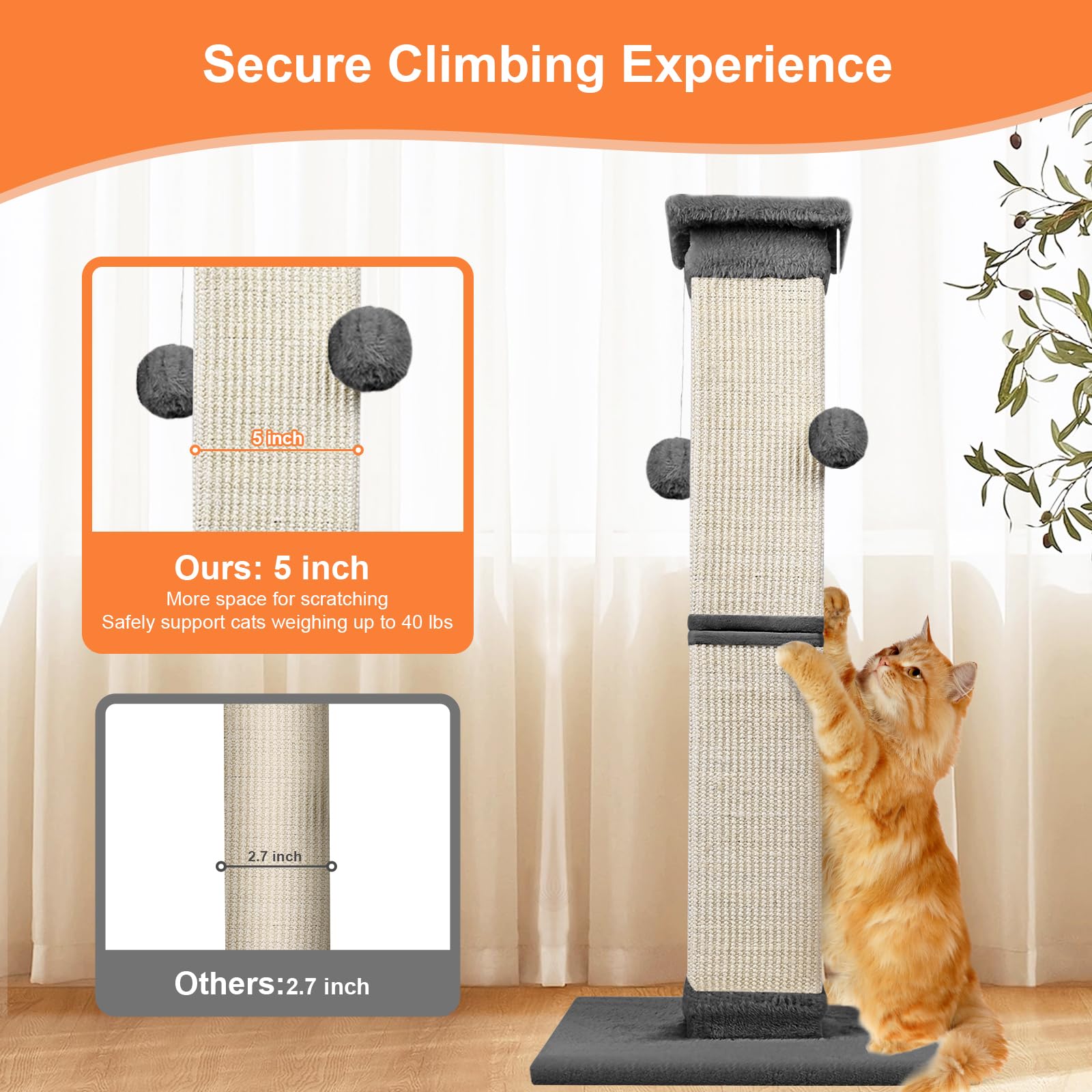 SOCATER anti-tip design improves safety during enthusiastic scratching.