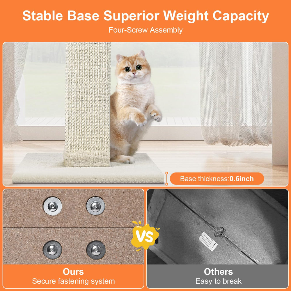 SOCATER square base, 15.7 by 15.7 inches, keeps the post steady.