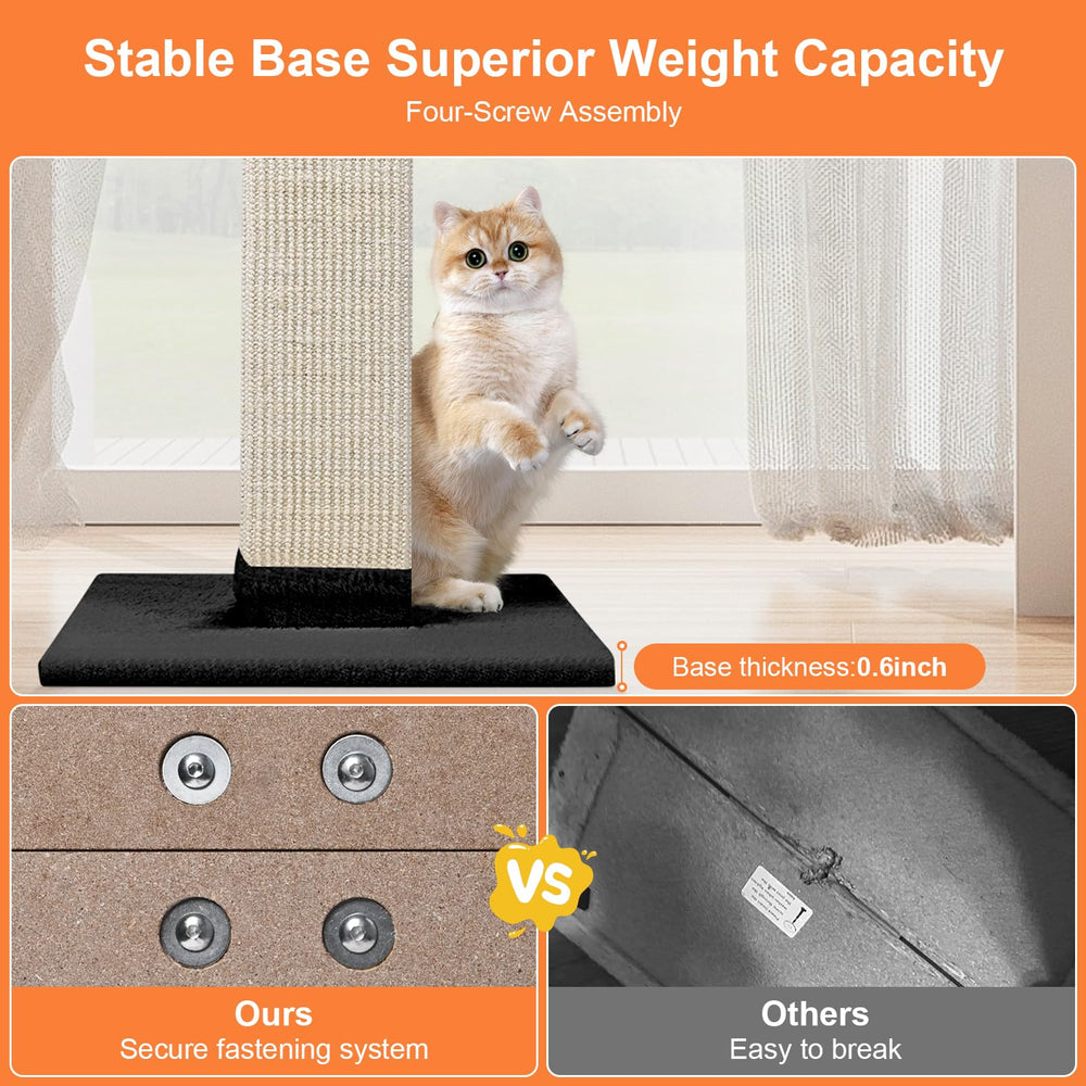 SOCATER broad 15.7-by-15.7-inch base keeps the post steady.
