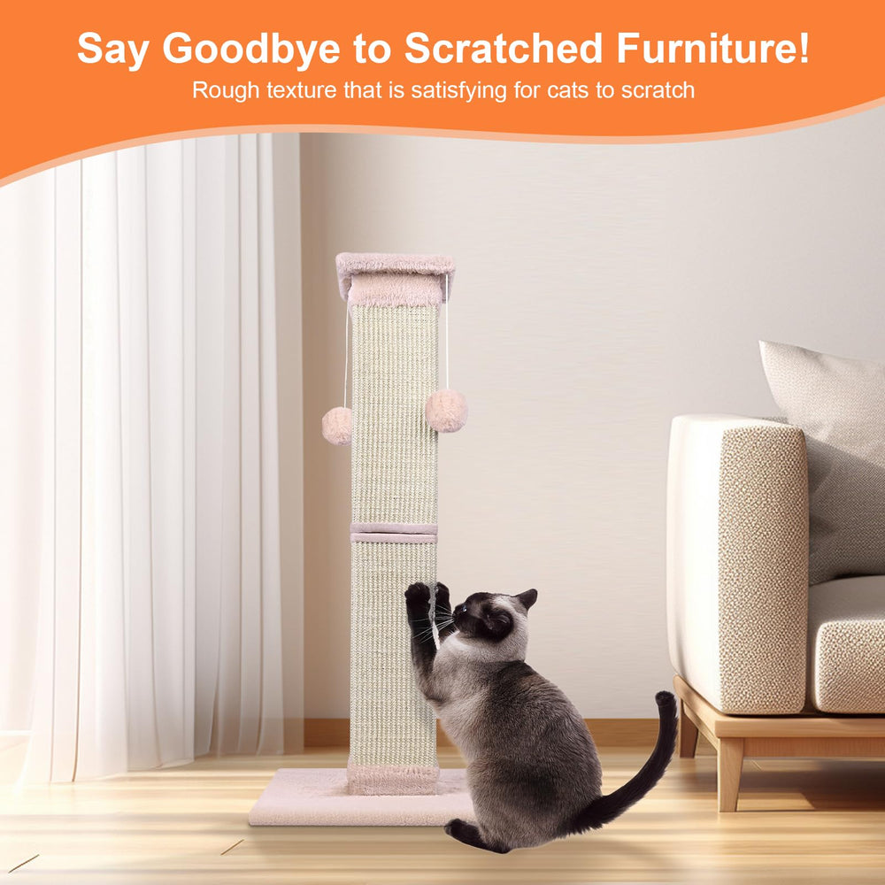 Socater scratching base measures 15.7 inches for stable play.