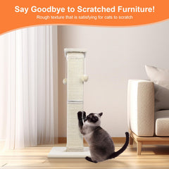 SOCATER natural sisal fibers replicate tree bark texture for healthy scratching.