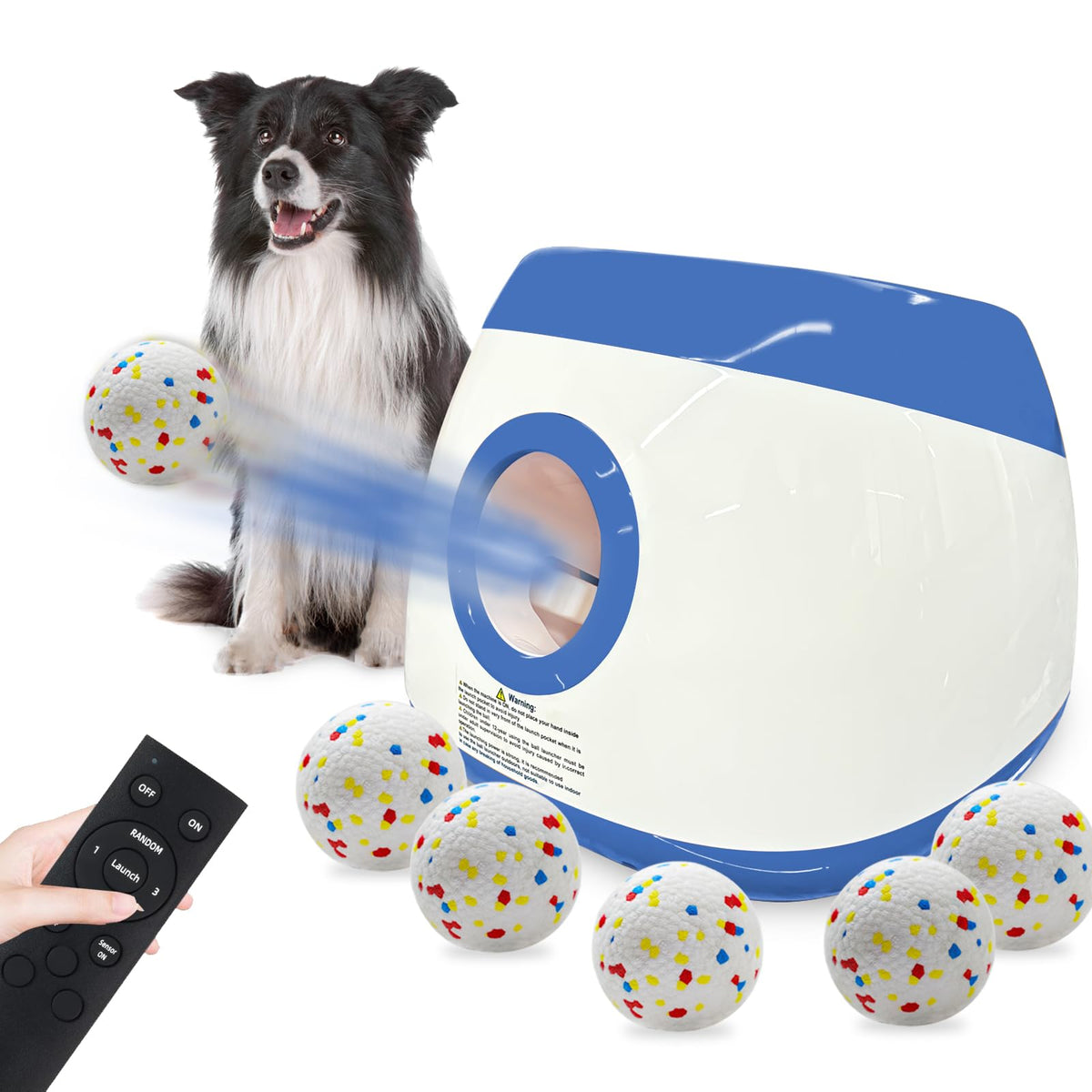 SOCO automatic launcher set up outdoors for active big dogs.