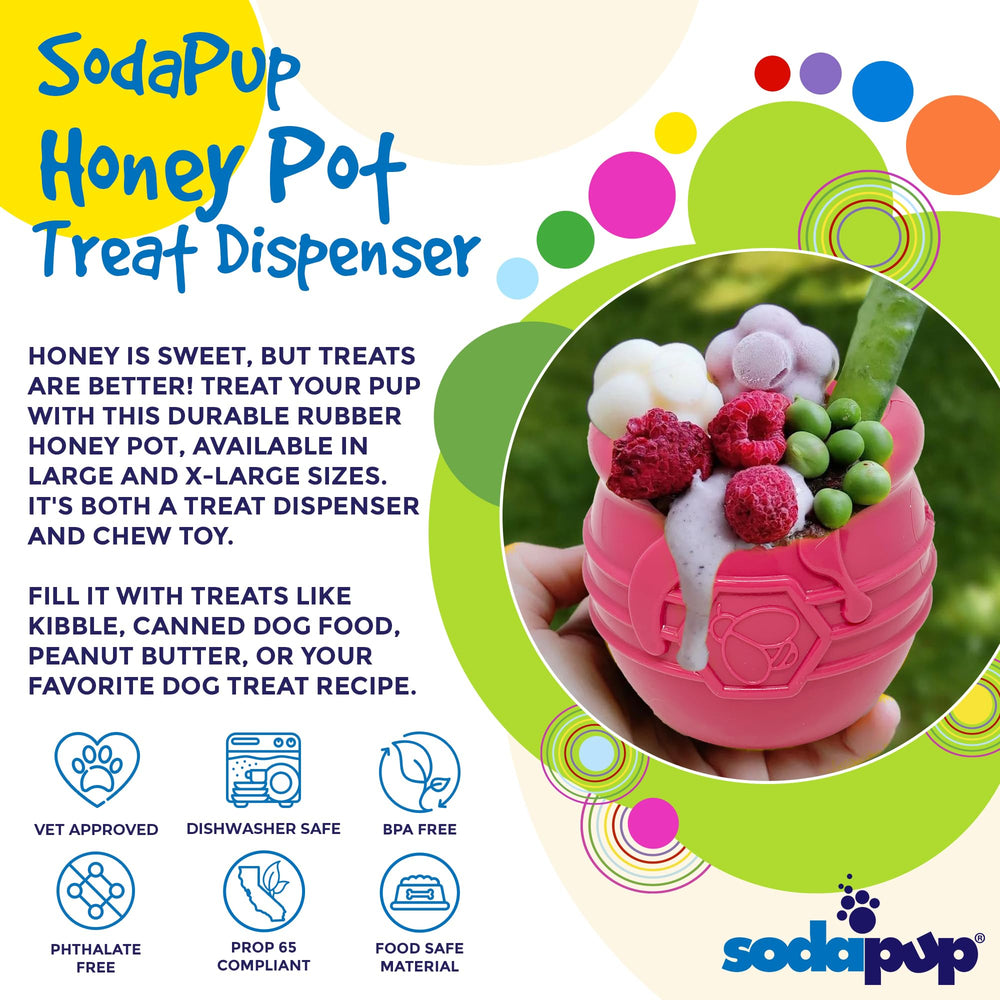 SodaPup Honey Pot floating rubber toy for water play