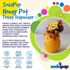 SodaPup Honey Pot floats on water during bath-time fun