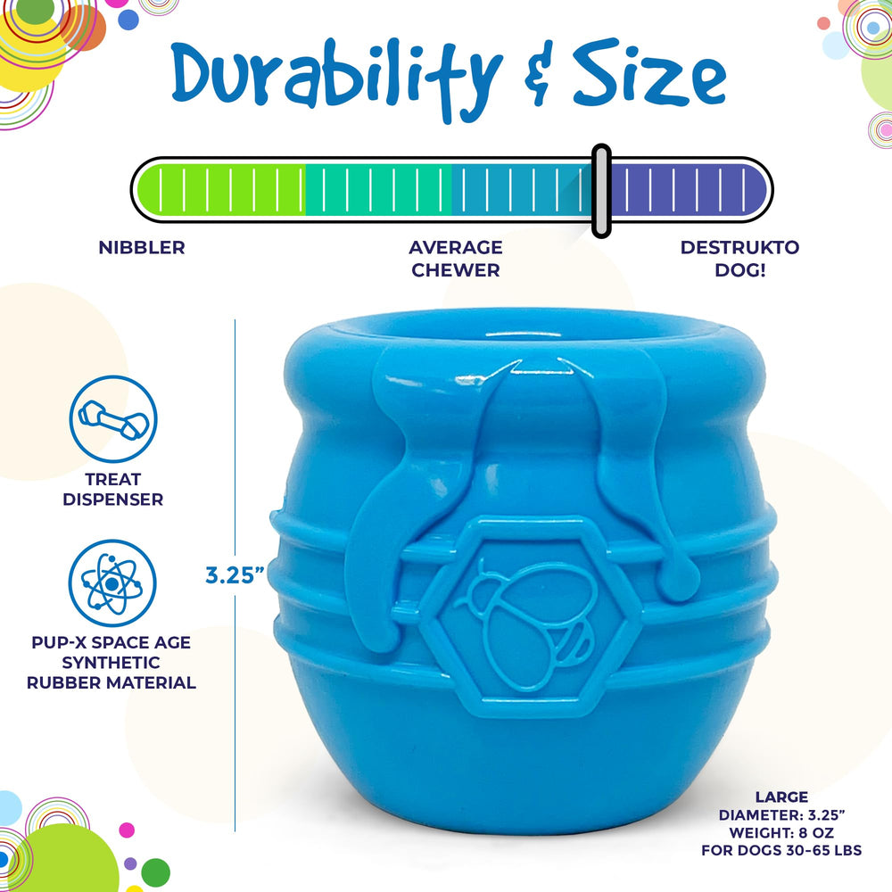 SodaPup Honey Pot treat-filled option promotes slow eating and engagement.