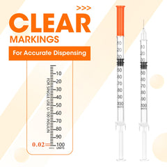 Sodasni sterile syringe closeup highlights 1cc capacity and precise dosing