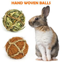 Sofier Timothy hay cakes offer nibbling treats for enrichment.