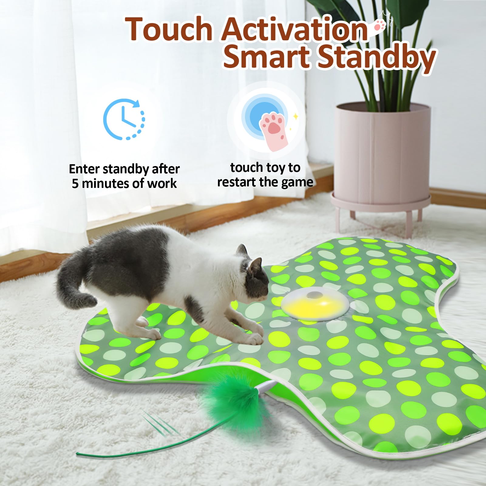 Sofolor motion-activated sensor triggers action when your cat approaches.