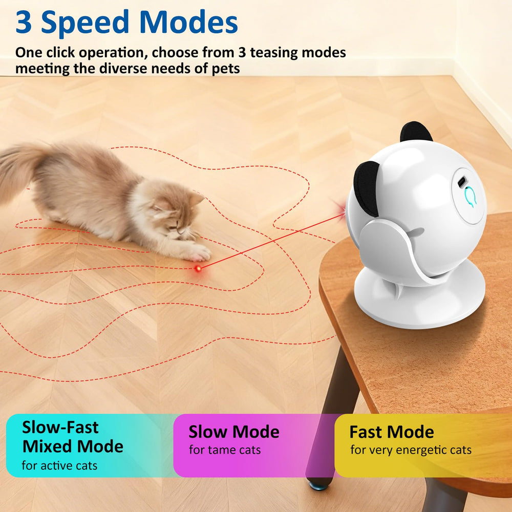 Sofolor laser toy uses USB-C rechargeable battery for longer sessions.