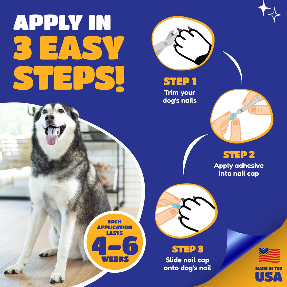 Soft Claws kit with adhesive and tips ready for quick application