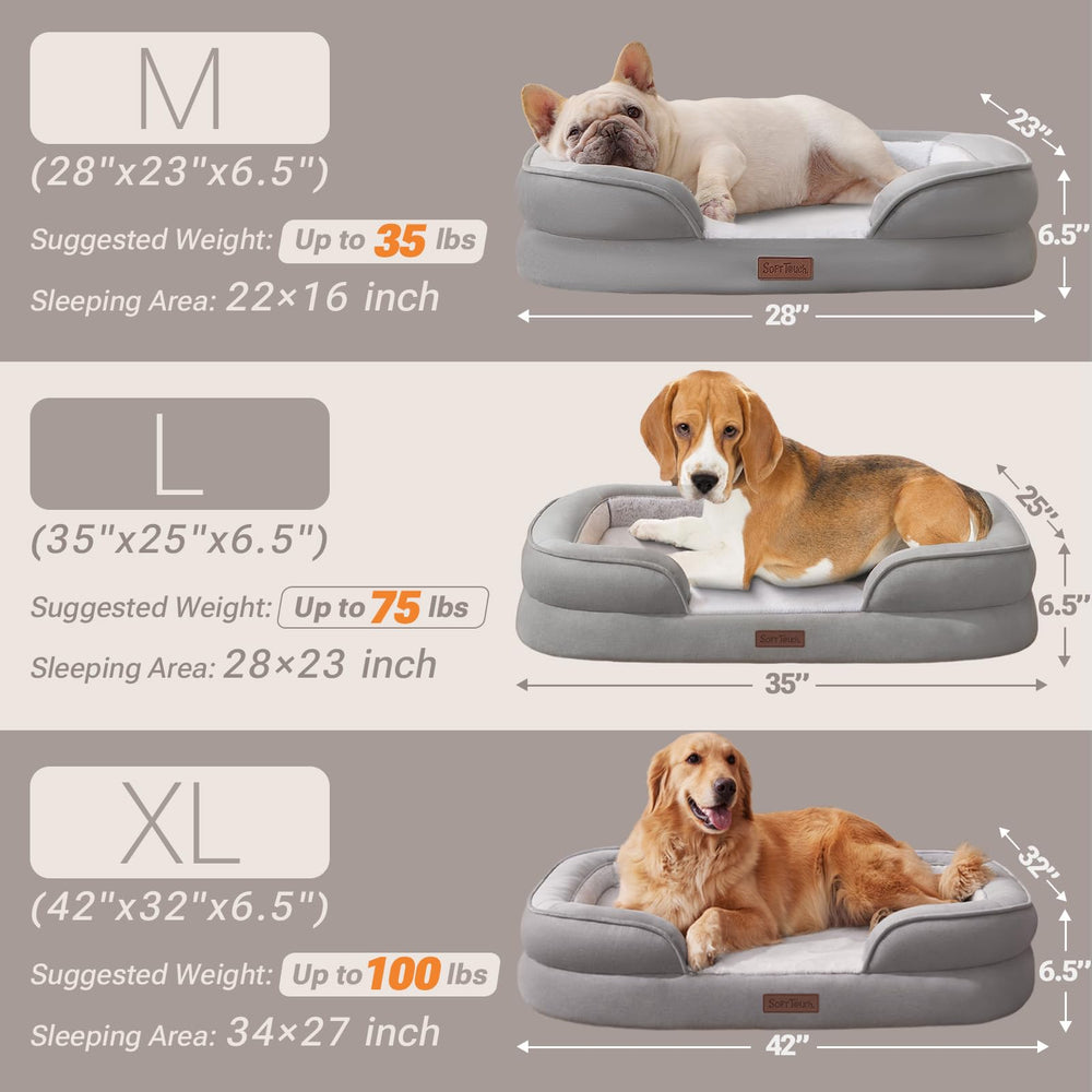 Extra-large size provides roomy space for big dogs and loungers.