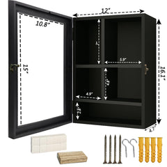 Sofunii pet memorial shadow box black side detail showing hanging hooks