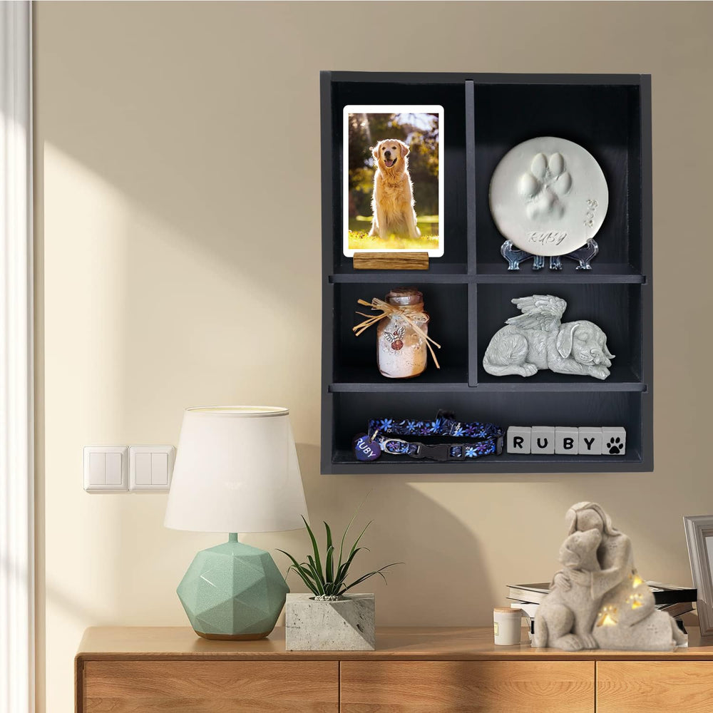 Sofunii pet memorial shadow box photo stand highlights cherished photos