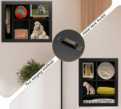 Sofunii shadow box with transparent plexiglass panel protecting memories